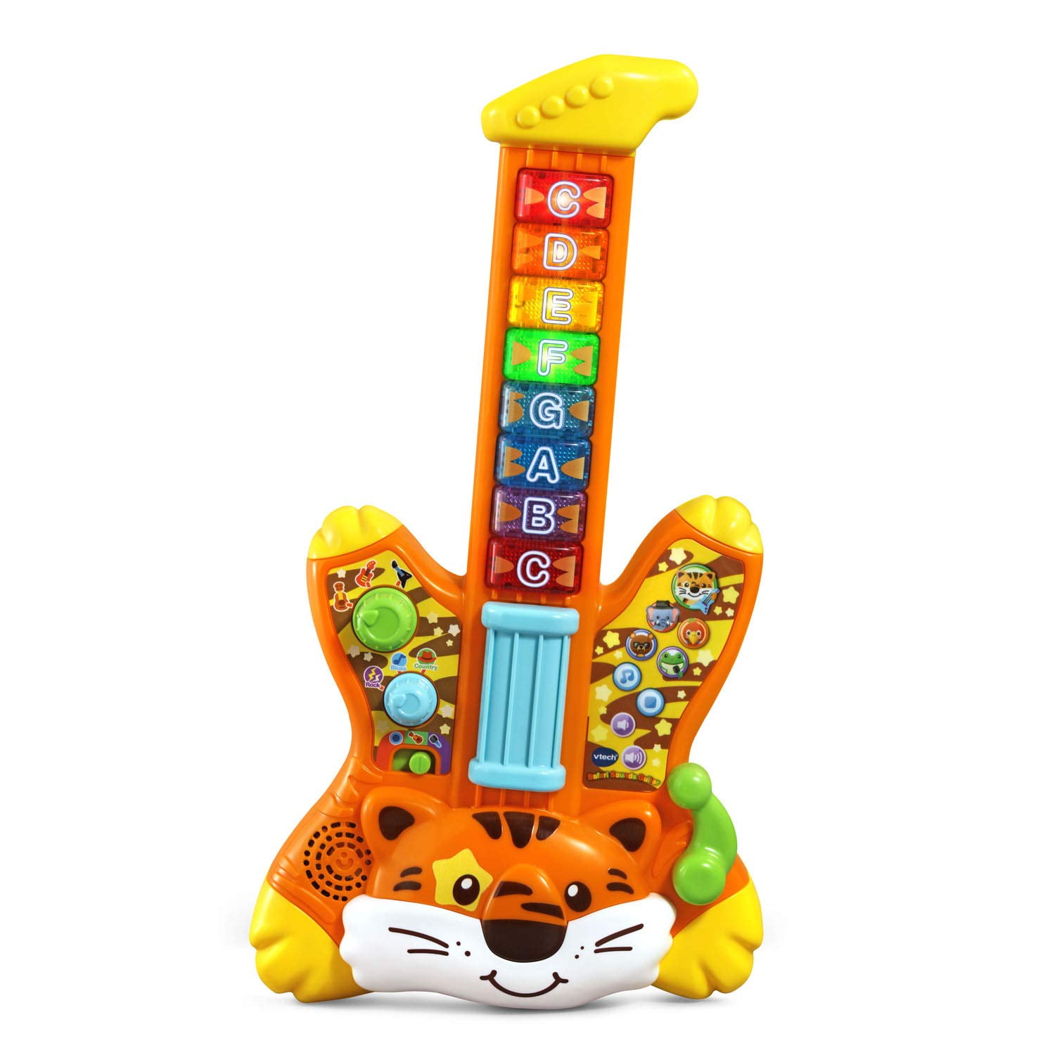Guitarra De Juguete Vtech Zoo Jamz Tiger Rock, Naranja De 1,5 A 4 Años