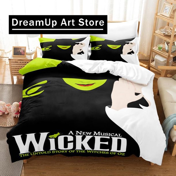 Wicked Musical Broadway Drama Bedding Set Boys Girls Duvet Cover Pillowcase Bed Adult Bedroom