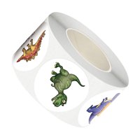 Magideal - 500 Unidades/Rollo De Pegatinas De Papel Para Álbumes De Recortes, Sobres, Cajas De Regalo, Etiquetas Artesanales, Pegatinas De Dinosaurio, Calcomanía , 3,8 Cm 38 Cm