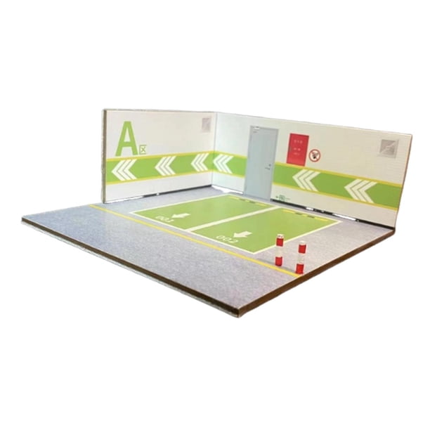 Estacionamiento a escala 1/64, construcción de modelos, diseño, garaje subterráneo antideslizante, mini garaje de fundición a presión, exhibición de Estilo D