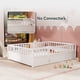 thumbnail image 3 of Full size Floor bed, integral construction with super high security barrier, door, children's floor bed frame, Montessori wooden children's floor bed, white, 3 of 3