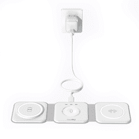 Autosky - Cargador Inalambrico Portatil 3 En 1 Blanco