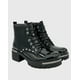 thumbnail image 4 of Botin caña alta, punta redonda y con cordones Negro, 4 of 5