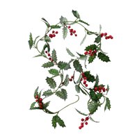 Bothyi - Hojas Navideñas Artificiales, Guirnalda De Vid De Frutos Rojos, 200Cm, Para Navidad, Año Nuevo, Hojas Verdes
