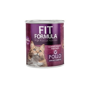 Lata Fit Fórmula Gatos Adultos Y Gatitos Pollo X 24 Un.