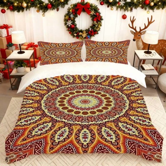 with Mandala Pattern This Printed Duvet Cover Set Is Practical And Made from Soft Comfortable Material That Ensures a Pleasant Sleeping Experience It Fits Vario