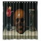 thumbnail image 1 of Cortina de ducha de bodegón con calavera, sencilla y modesta, con ganchos, tamaño 66 x 72 pulgadas, 1 of 3