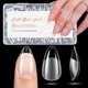 thumbnail image 1 of Modelones Almond Nail Tips Short Clear Soft Gel Fake Press-On, 1 of 3
