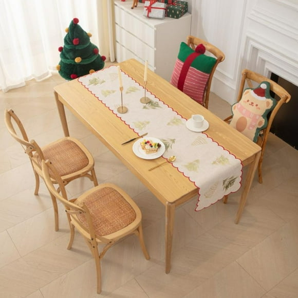 Camino de Mesa Navideño 36x180 cm Diseño en Arpillera Ideal para Decoración md02