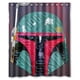 thumbnail image 1 of Cortina de ducha con diseño de Boba Fett y casco de cazarrecompensas de Star Wars, con ganchos, tamaño 60 x 72 pulgadas, 1 of 3