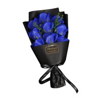 Bothyi - Adorno De Regalo Con Flor De Rosa, Regalo Para El Día De La Madre, Cumpleaños, Aniversario, Abuela, Azul