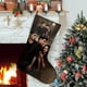 thumbnail image 1 of Calcetines De Navidad Desmarcar Crepúsculo Lino Blanco 45cm x 32cm, 1 of 5