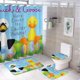 thumbnail image 1 of Pato y Ganso-theme 4-Piece Shower Curtain Set with Rugs, Waterproof Bathroom Decor Set Includes Bath Mat, U-Shaped Rug, Toilet Lid Cover and Curtain with Hooks, 1 of 6