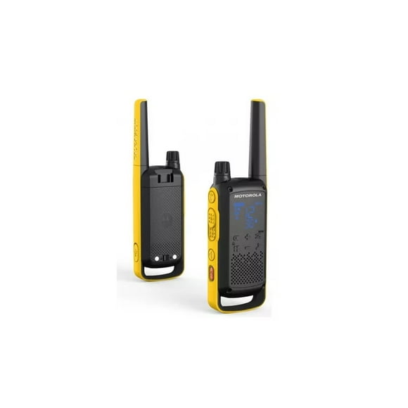 Walkie talkie radio negro con amarillo
