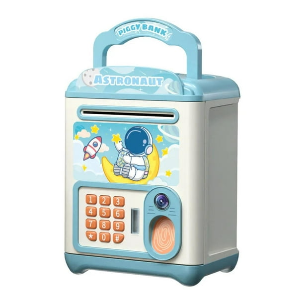 Alcancia Electronica Diseños Kawaii Caja Fuerte Portatil azul Tamano Unico