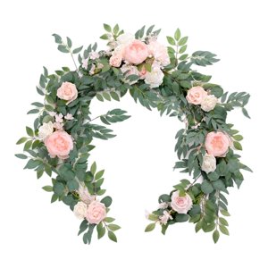 Bothyi - Guirnalda De Flores Artificiales De 5,9 Pies De Largo, Enredadera Floral Para Fondo De Mesa De Boda, Estilo C