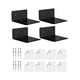 thumbnail image 4 of 4 Piezas Estantes De Pared Pequeños Estantes Flotantes Para Dormitorio Sala De Estar Negro, 4 of 5