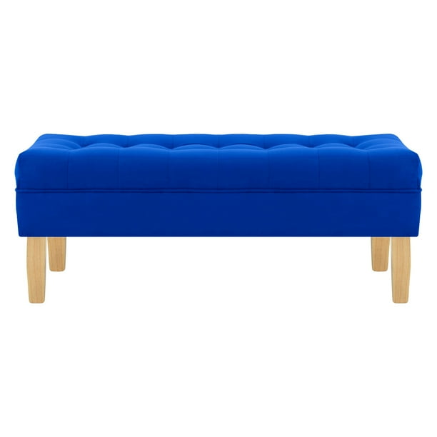Banqueta Wood 2c Felpa 05 Azul Rey