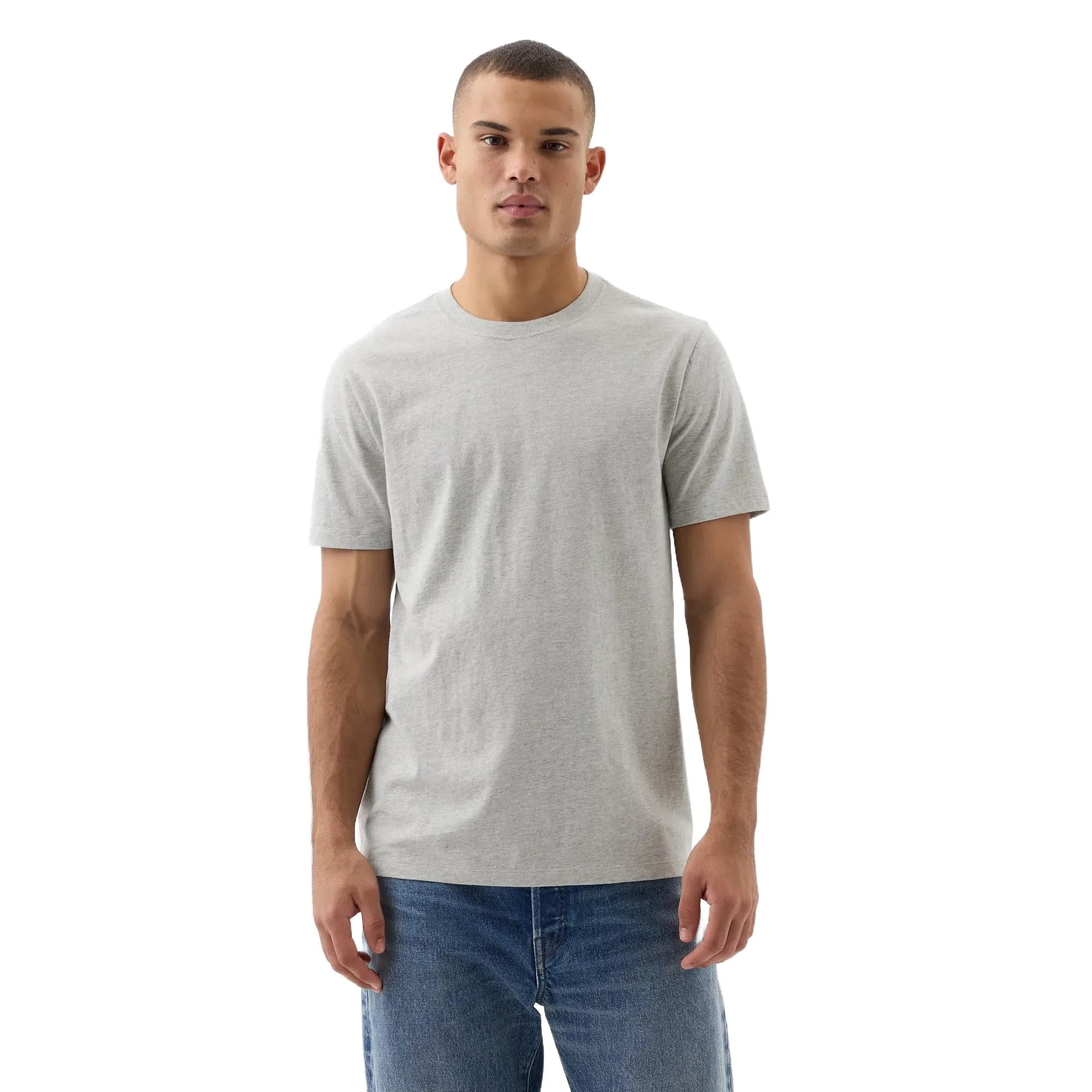 Camiseta Gap Everyday Soft Cuello Redondo Para Hombre Heather Grey Xs