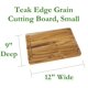 thumbnail image 2 of Tabla de cortar y servir Lipper International 7215 de madera de teca, 2 of 7