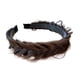 thumbnail image 3 of Diadema Trenzada Para El Cabello, Diadema Trenzada Hecha A Mano, Banda Para El Cabello Gruesa Para Mujer, Marrón Oscuro, 3 of 4