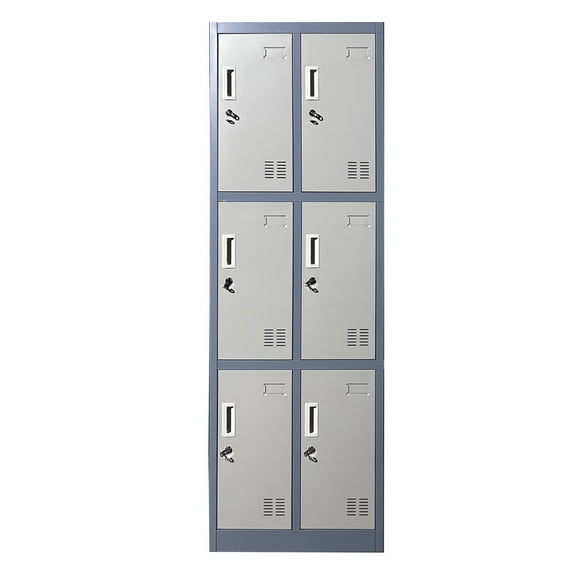 Locker Casillero Metalico 2 Cuerpos 6 Puertas