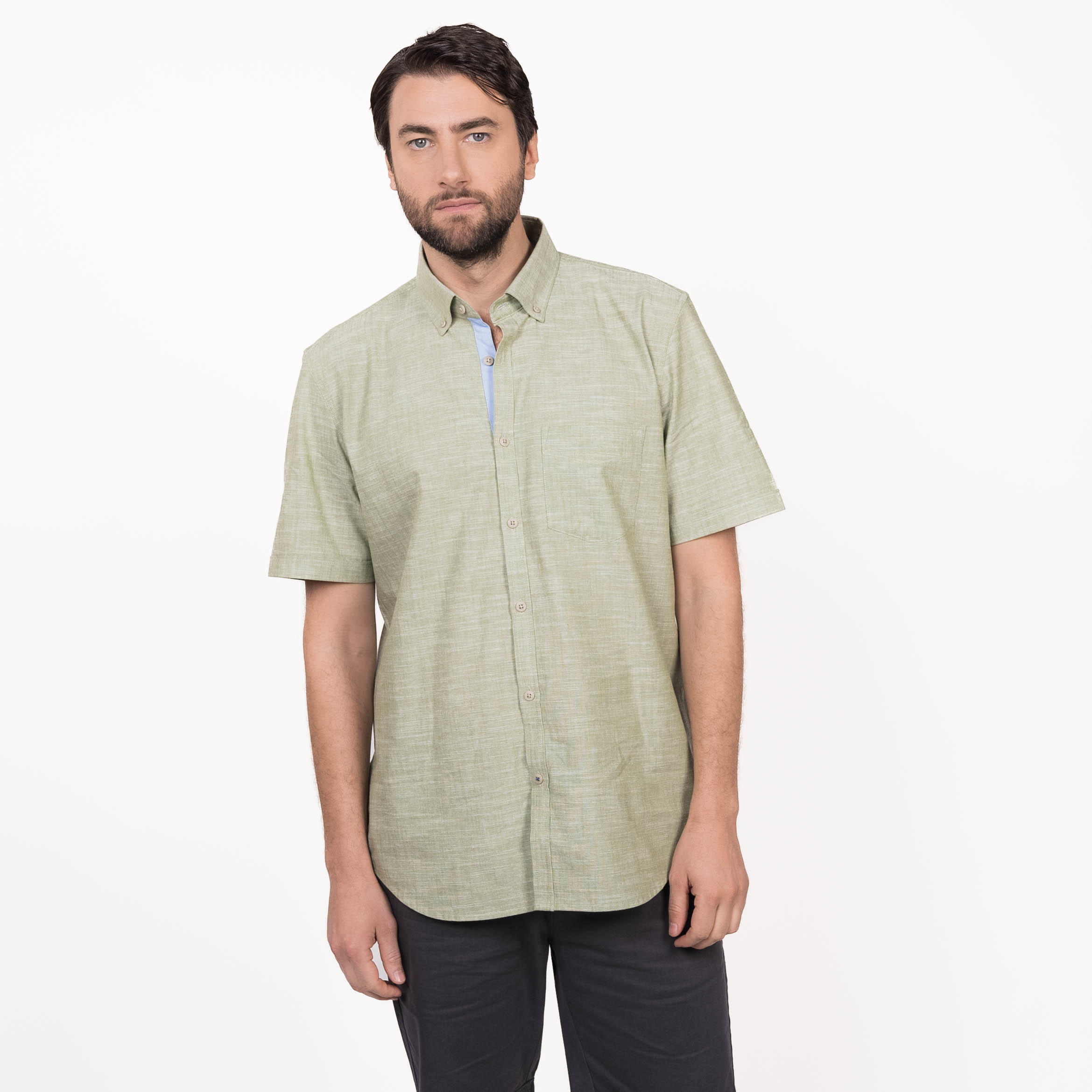 Truval - Camisa M/C Slub Regular Fit