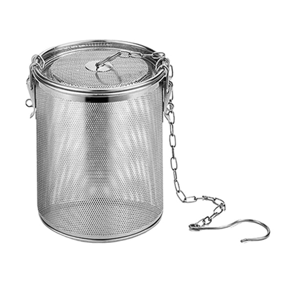 Infusor de bola de té e infusor de cocina, infusor de té de malla fina, acero inoxidable con gancho de cadena, filtro de té de hojas sueltas, colador , 2,1L 2.1L