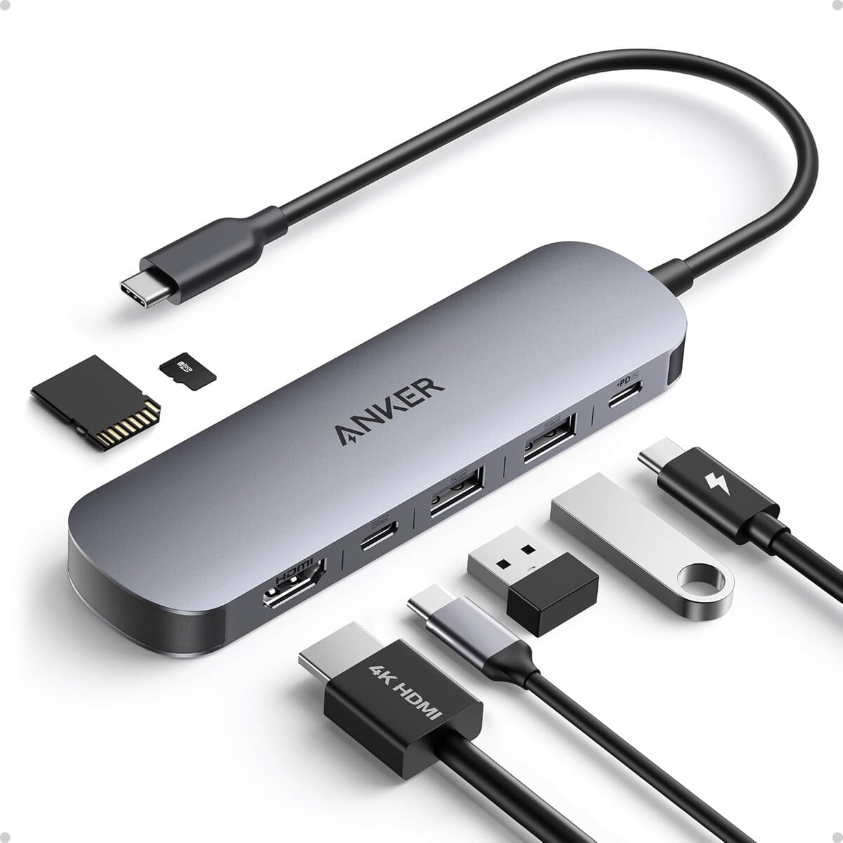 Anker - Hub Usb C 7en1 Hdmi 4k60hz 85w Pd Sd Tf Laptops
