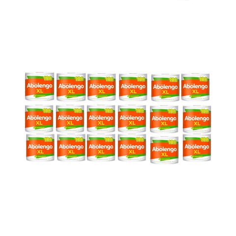 Pack 18 Rollos Toalla De Papel Abolengo Xl 100 M Doble Hoja