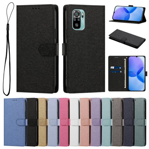 Cartera Funda para Xiaomi Redmi Note 10S 4G Carga Inalámbrica, Negro