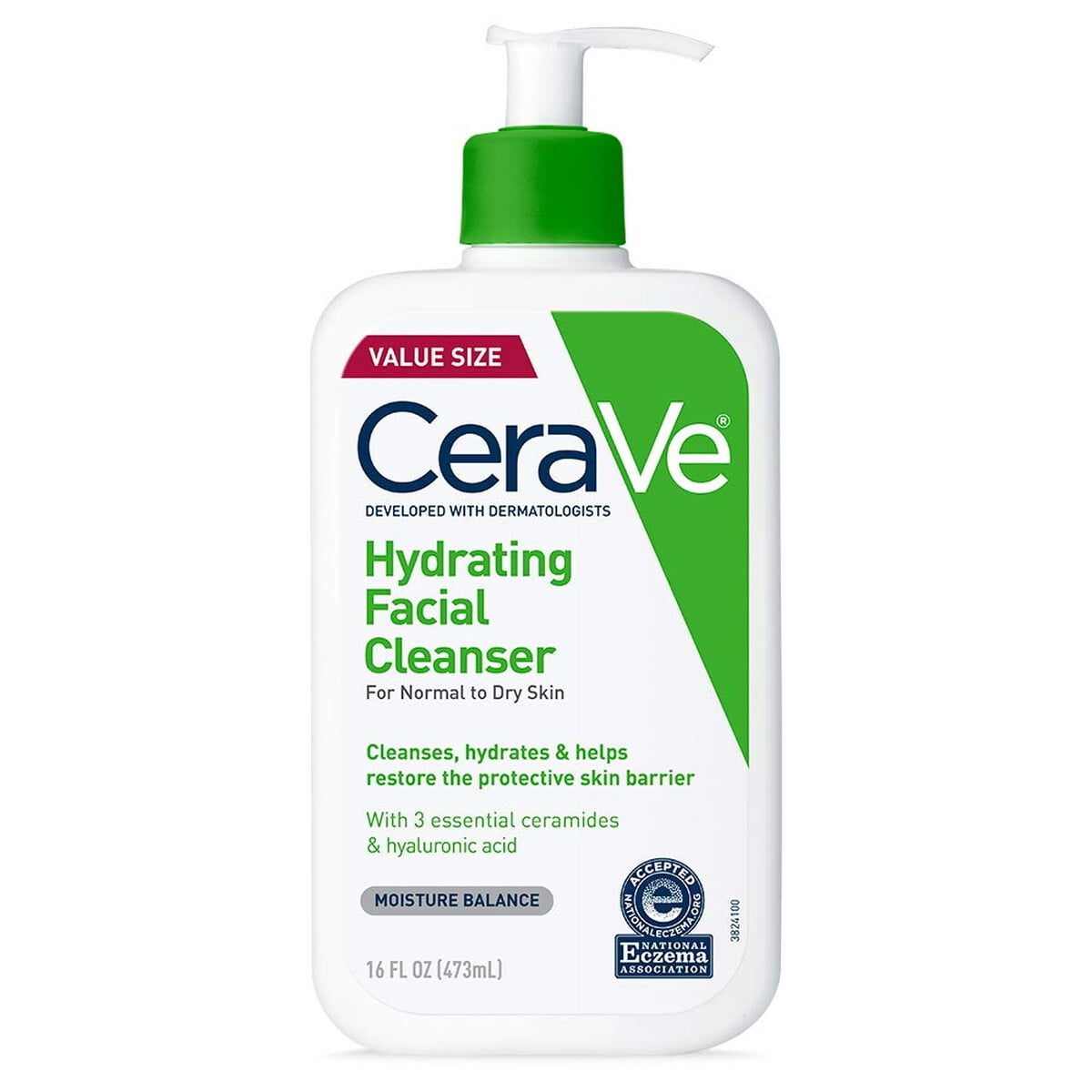 Limpiador Facial Cerave Hidratante 473 Ml Cerámidas Hialurónico