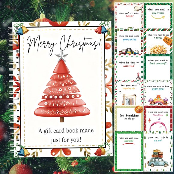 Libro de Tarjetas de Regalo Semyifu 5x7" DIY Navidad S7