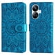 thumbnail image 1 of Funda tipo cartera FOXDOCK para Realme 10 Pro Plus , diseño girasol en relieve, cuero PU, cierre magnético, soporte y tarjetero, 1 of 5