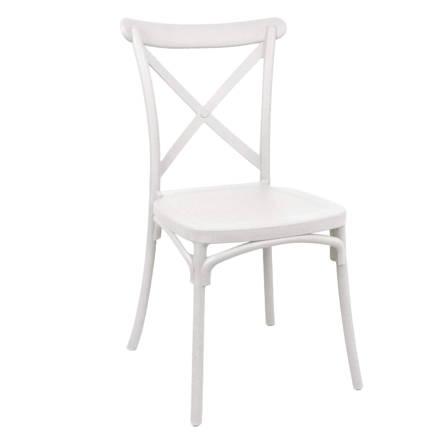 Silla Plástico Apilable Deco Copenhagen Blanca Escandinavia Blanco Único