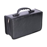 Magideal - Bolsa De Almacenamiento De Cd, Bolsa De Transporte Para Cd Y Dvd, Cartera Con Soporte, Bolsa Organizadora Con Cremallera De Gran Capacidad, Paquete De