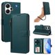 thumbnail image 1 of Funda con Billetera para [Xiaomi Redmi Note 13 Pro Plus 5G] con Bolsillo Zipper y Tarjetero Verde pavo real, 1 of 6