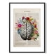 thumbnail image 1 of Cuadro póster cerebro con flores 33x43 cm, 1 of 3