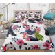thumbnail image 1 of Floral Panda Quilt Duvet Cover Set Bed Linen Bedclothes Soft Comforter Cover3-Piece Bedding Set, 1 of 5