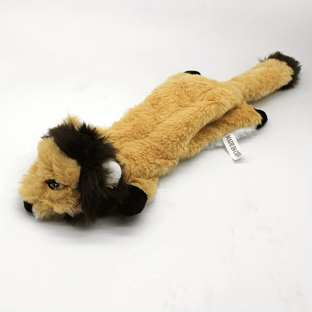Plush Dog Toy Pet Squeaky Toy Dog Chew Molar Toy Tiger Leopard Lion Non-filled Pet Toy Shell
