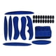 thumbnail image 3 of 27pcs / Set Kits De Acolchado Para Casco De Bicicleta Forro Para Casco De Bicicleta Barbilla Correa Almohadillas De Espuma Azul, 3 of 5
