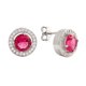thumbnail image 1 of Aretes Elegant Confetti Juliet Halo de Oro de 18k Blanco/Rojo, 1 of 10