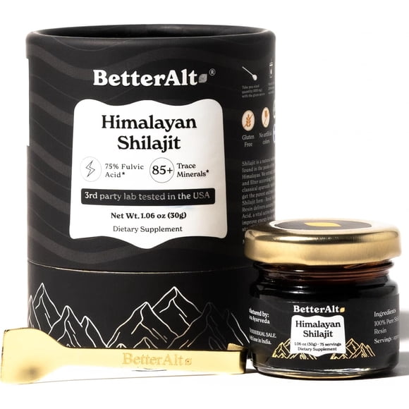 Resina Shilajit BetterAlt Himalaya Pura 30g 75% ácido fúlvico