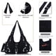 thumbnail image 5 of Bolso de mano Angelkiss para mujer de piel lavada negro AK11282, 5 of 6