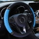 thumbnail image 2 of Funda para volante de coche con diamantes de imitación en color tridimensional bordados en cuero sin anillo interior, adecuada para mujeres de 14,5 a 15 pulgadas, 2 of 5