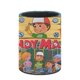 thumbnail image 3 of Manny Manitas-theme Cylinder Pen Holder Pencil Organizer with Flannel Lining PVC Leather Material Cardboard Base for study work 10*8CM, 3 of 6