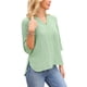 thumbnail image 4 of INSPIRE CHIC Camisa de Mujer de Manga 3/4 Cuello en V Bordado Encaje Casual Túnica Tops Blusas Sueltas con Abertura Lateral S Verde, 4 of 5