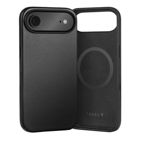 Funda TORRO para iPhone 17 Air de cuero con MagSafe – Negra