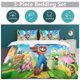 thumbnail image 5 of Super Mario Bed Duvet Cover Microfiber Bedding Sets 3D Printed Lightweight 3 Piece Comforter Sets for Kids Boys Girls, 5 of 5