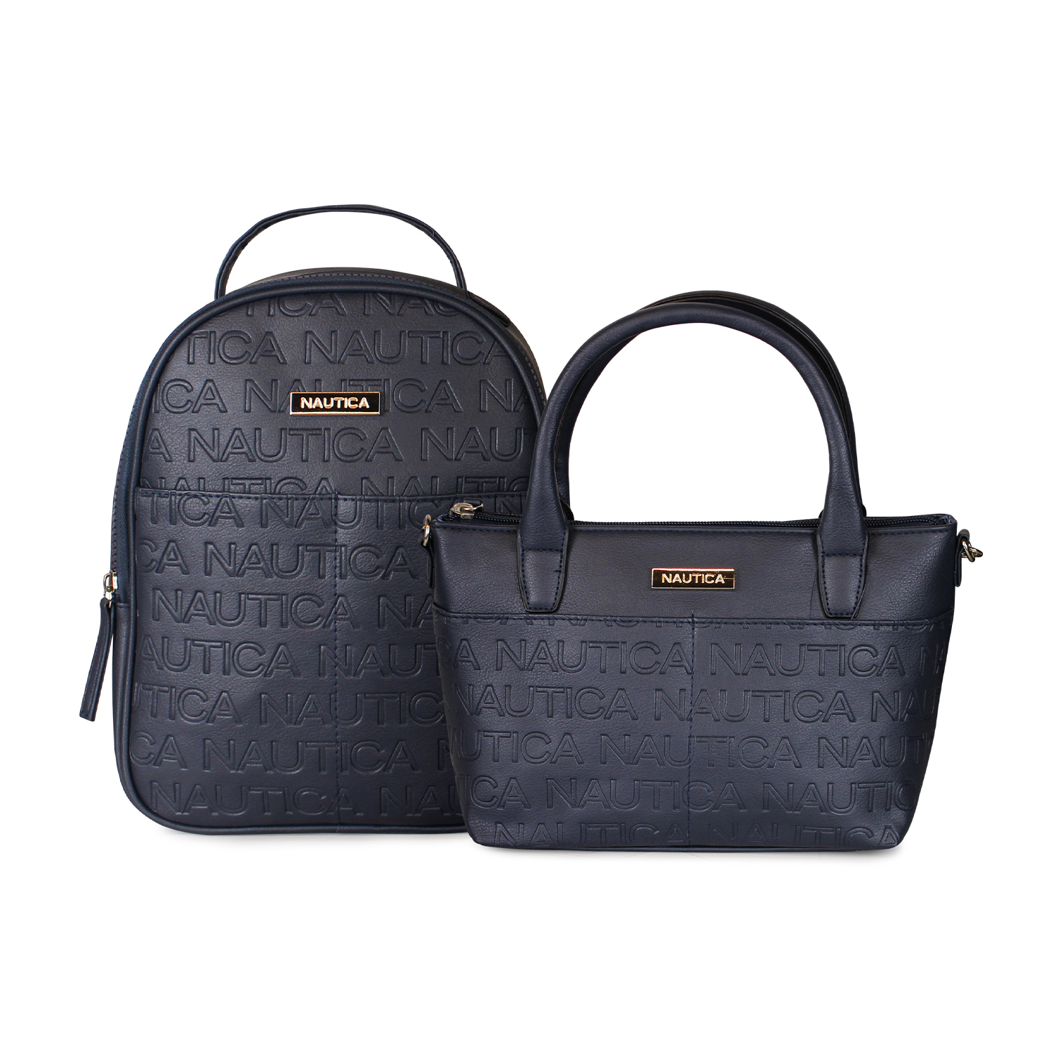 Pack Nautica Mochila Queen + Bolso Tipo Cartera Delray Azul